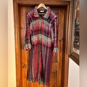 One of a kind long knit Elizabeth Jenkins coat!